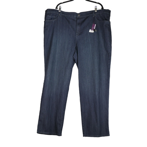 Gloria Vanderbilt Jeans Women 24W Blue Amanda Slimming Embroidered Stretch NWT - Picture 1 of 6